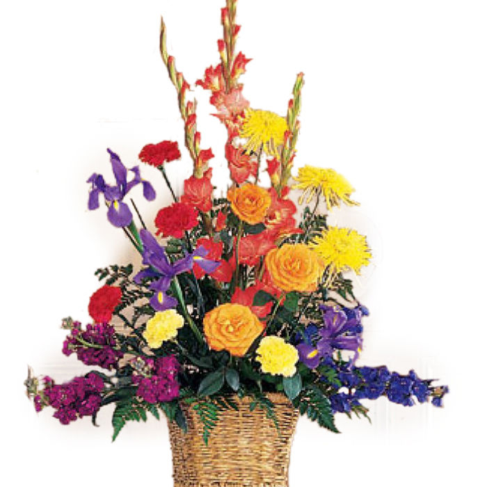 Basket of Mix Sympathy Flowers Basket of Mix Sympathy Flowers